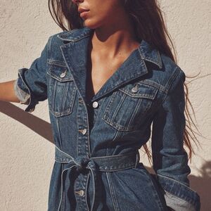 Zara • Denim midi dress with pockets